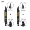 Doppelsiegel Eyeliner Wasserdicht Schnelltrocknend Einfach zu meistern Charm Eyeliner Fähigkeiten 2 Stück