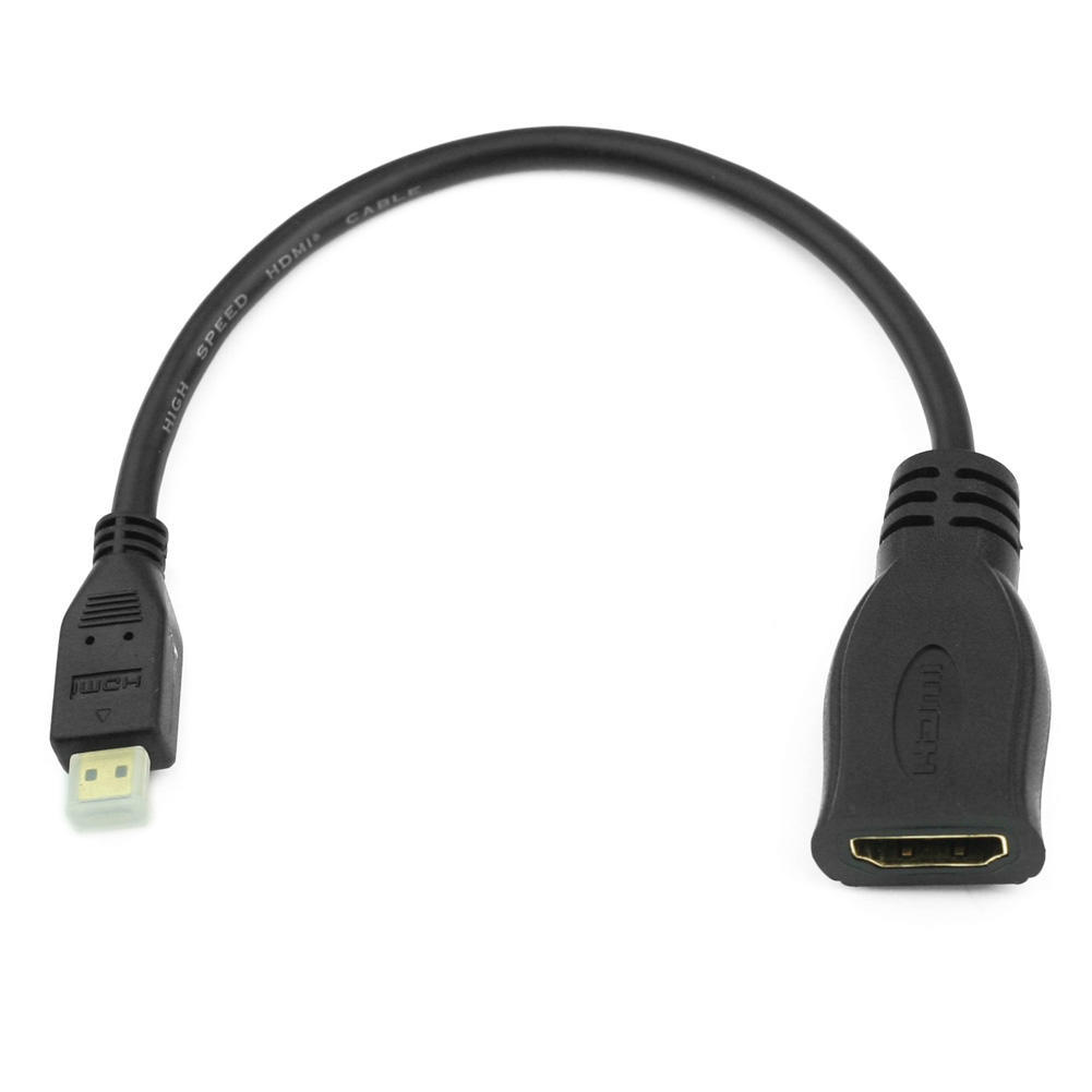 HDMI Female to Micro HDMI Male Adapter Converter for HTC EVO Camera Black