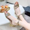 Fashion Summer Fashion Sandals for Women Gold Silver Low Heels Casual Shoes Open Toe Sandals Female Ankle Strap Flat Sandals Sandalias