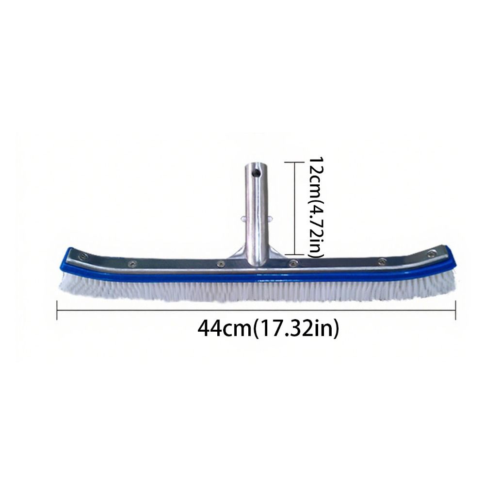 18 Inch Pool Cleaning Brush Aluminum Handle Stainless Steel Brush Swimming Pool Brush Plastic Brush Glue Floor Brush