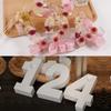 Crystal Epoxy Resin Mold Geometric Numbers Candlestick Mould DIY Candle Holder Home Decor Cement Plaster Silicone Molds