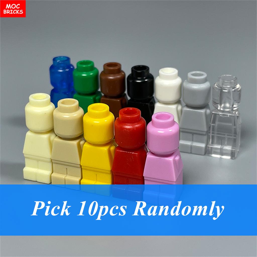 10 peças Blocos MOC Figura Corpo Estátua Micro Peça de Xadrez 85863 16478 90398 Personalizado em Branco Sem Impressão Blocos de Construção Brinquedos para Crianças