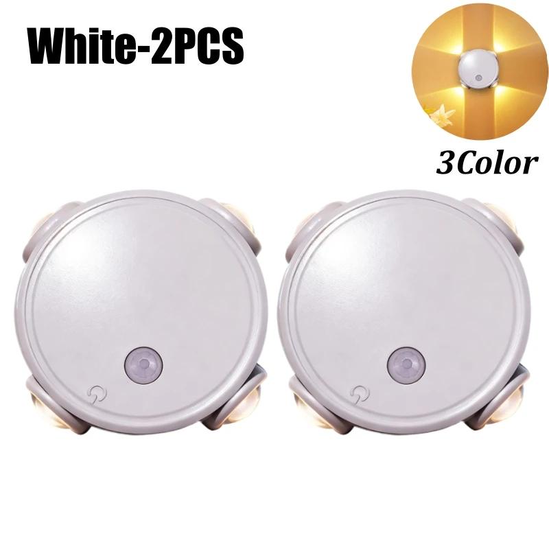 Luz Noturna de Cabeceira com Montagem Magnética e Indução do Corpo Humano, Recarregável a Bateria, Sem Fio, Lâmpada de Parede para escadas, armários, mesas de cabeceira,