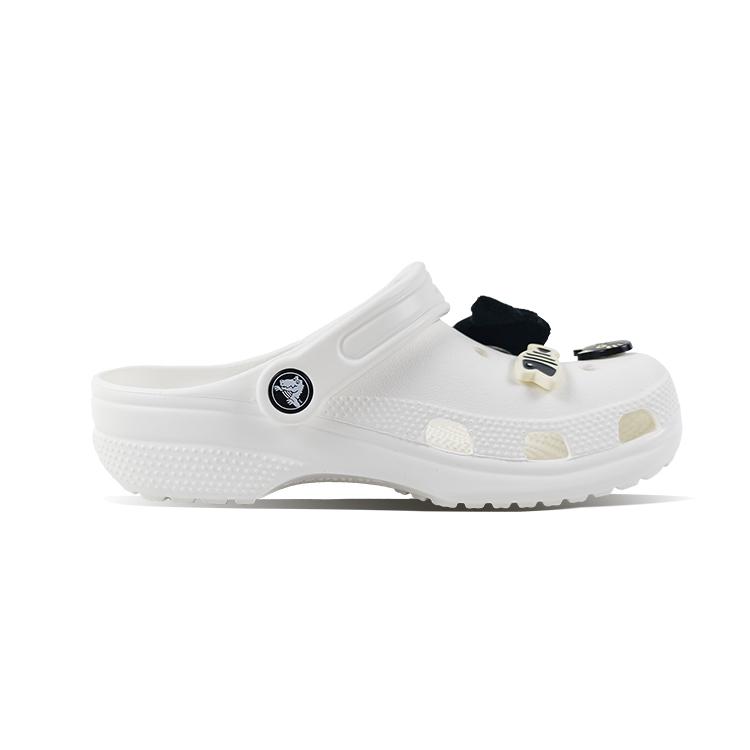 Crocs Classic Clog EVA Black Cat Small Fresh Fashion Cute Home Casual Beach School Style Hole Shoes Same for Men and Women White