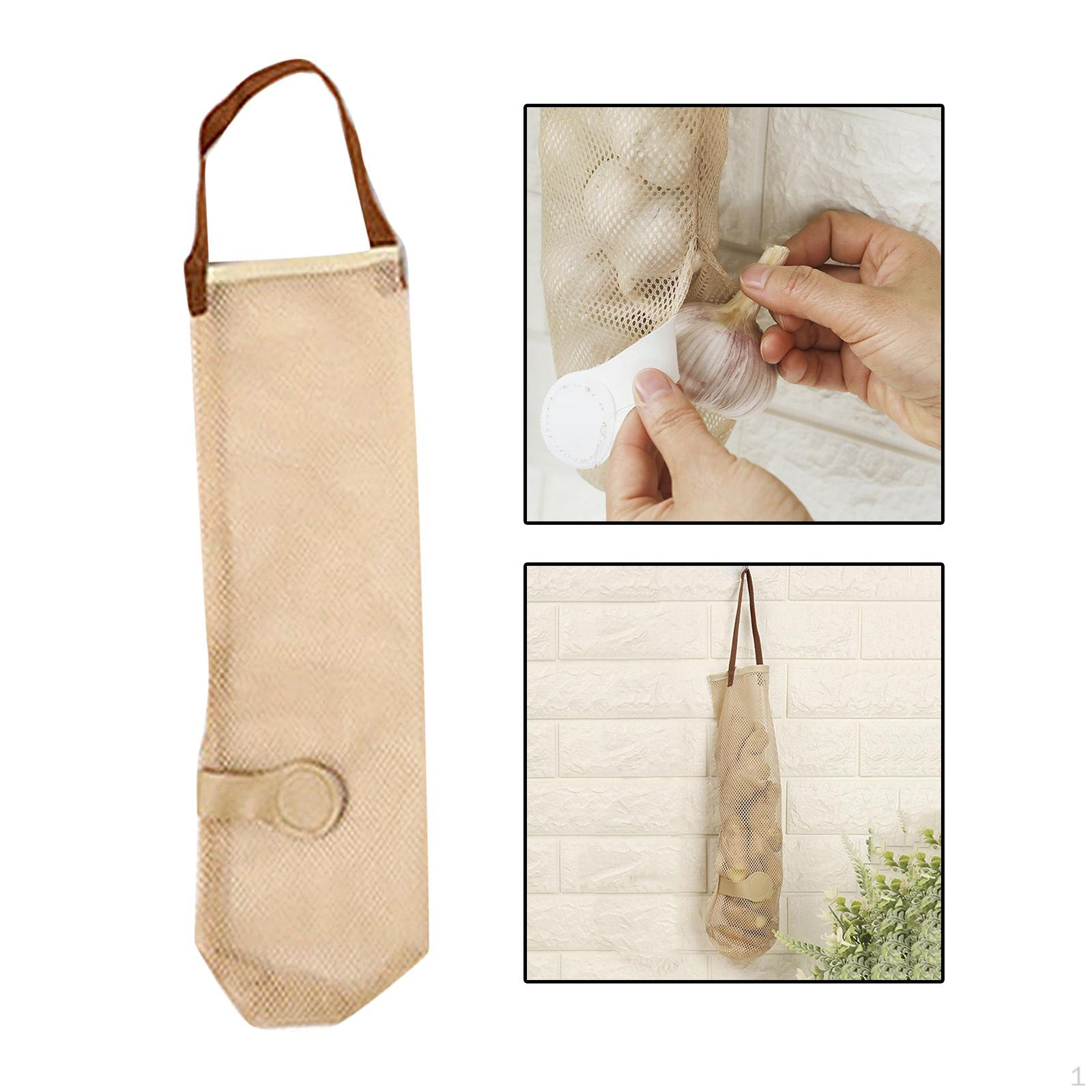 Прочная сетчатая сумка для хранения для организации овощей и фруктов Small Beige 524₽