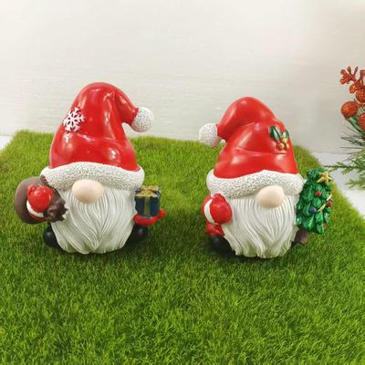 Santa Claus with Gifts Resin Christmas Decoration for Desktop or Living Room