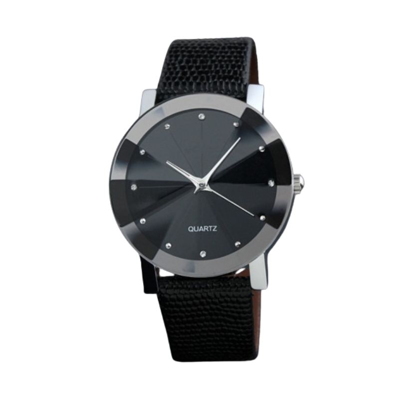 Unisex Watch Fashion Simple Pu Leather Strap Durable Premium Quality Elegant