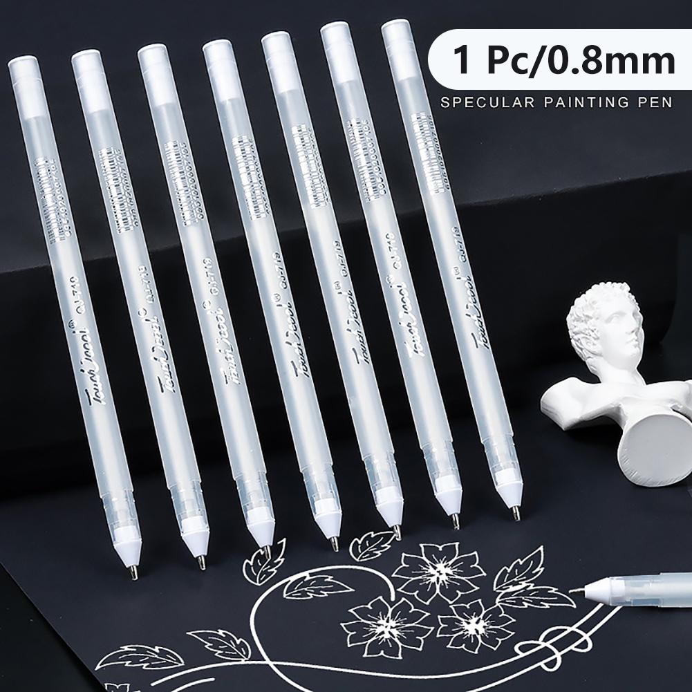 0.8/1/2/3mm White Permanent Paint Pen for Wood Rock Plastic Leather Glass Stone Metal Canvas Ceramic Deep Hole White Marker Pen