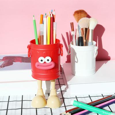 Pen Holder Retro Sausage Mouth Design Cartoon Shape Pen Container Multifunctional Desk Organizer School Supplies