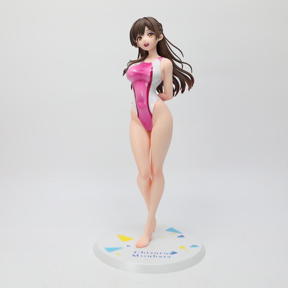 

25CM Kanojo Okarishimasu Mizuhara Chizuru Kyouei Mizugi Anime Figure PVC Action Figure Statue Model Collection Toys Doll Gifts without box
