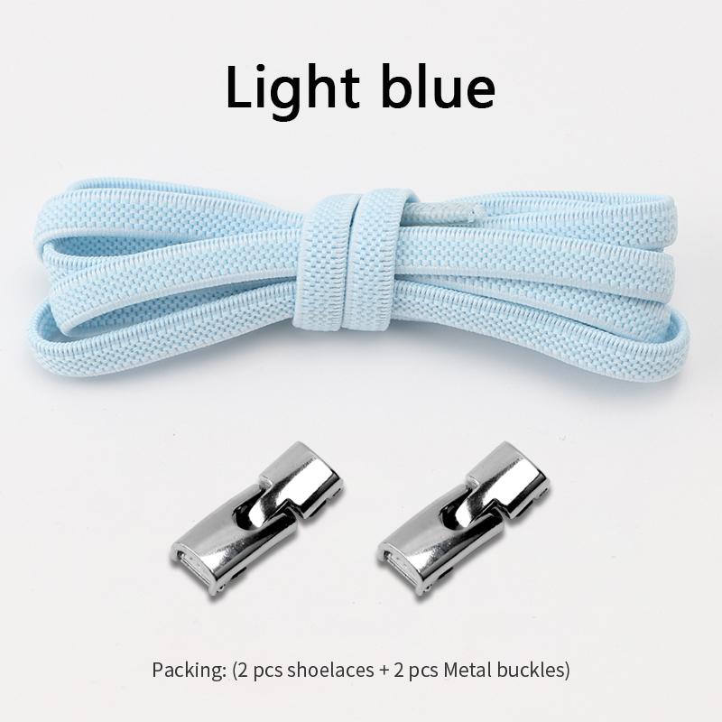 1Pair Elastic Laces Sneakers New Lock Flat Shoelaces Without ties Kids Adult No Tie Shoelace Rubber Bands Shoes Accessories