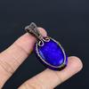 Tree Of Life Blue Sapphire Pendant, Handmade Gemstone Pendant, 999 Copper Wire Wrapped Pendant Antique Jewelry, For Engagement Gift