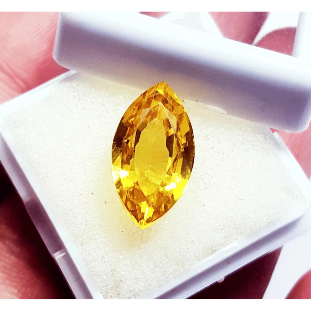 10-12 Ct Natural Yellow Sapphire Sri Lanka Marquise Cut Stunning Gemstone