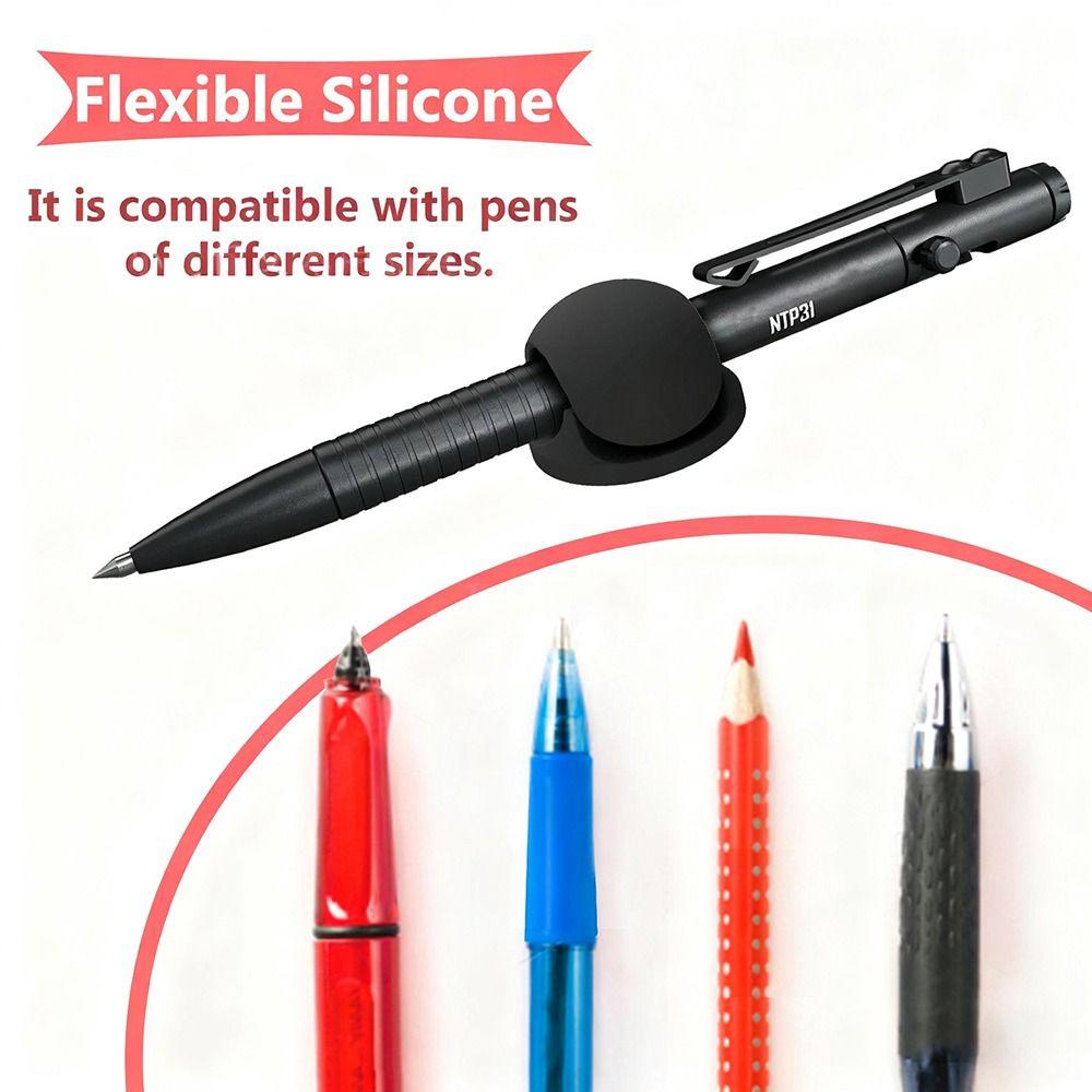 Self-Adhesive Pen Holder Flexible Pen Clamp Portable Pencil Clips  for Desk Organizer