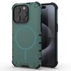For iPhone 15 Pro Max Magnetic Case Corrugated Texture Heat Dissipation Shockproof TPU+PC Phone Back Cover