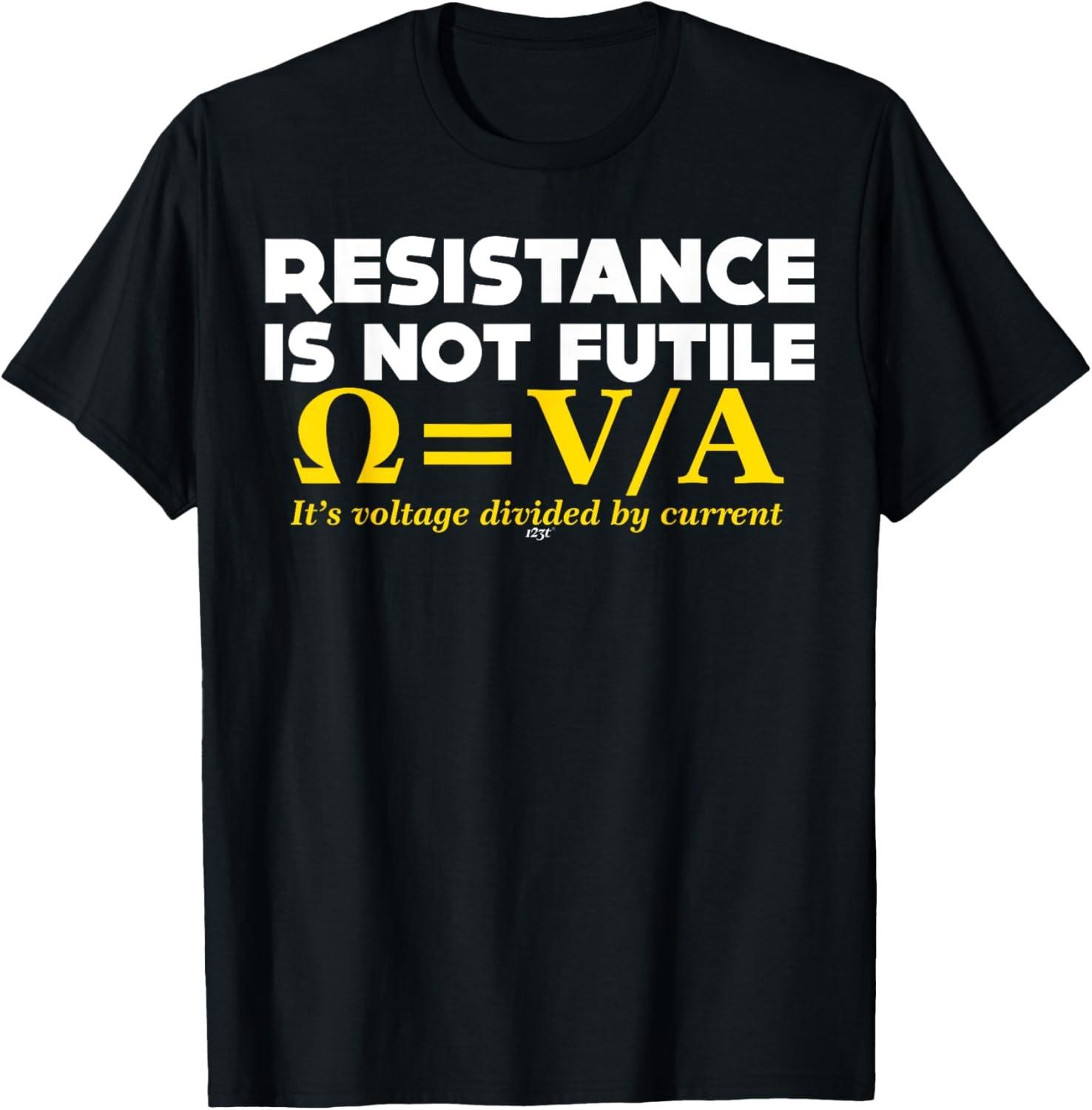 Novelty Resistance Is Not Futile T-Shirt Funny Tee T Shirt S разноцветный