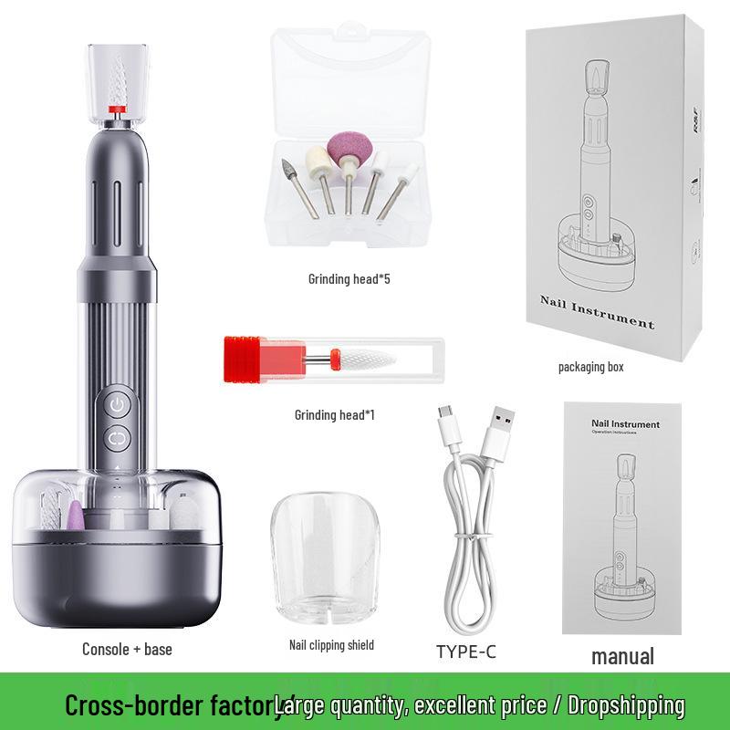 Portable Rechargeable Electric Nail Grinder for Polishing, Gel Removal, and Shaping