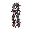 Black Artificial Rose Vines 175cm Halloween Garland Halloween Rose Leaf Vines  Table Centerpiece