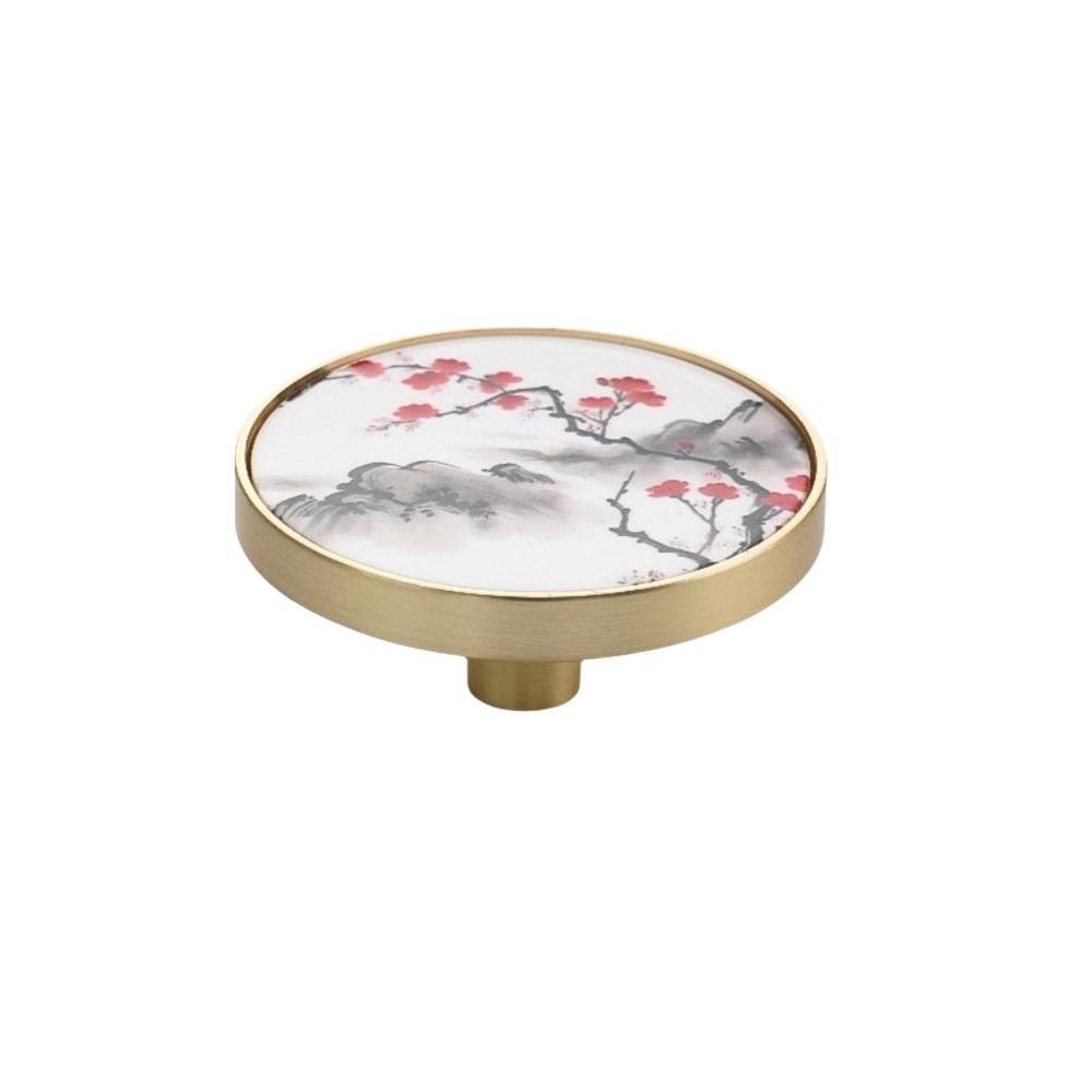 Gold Rim Cabinet Knobs Circular Shape Drawer Knobs Creative Door Knobs For Kitchen Cabinet