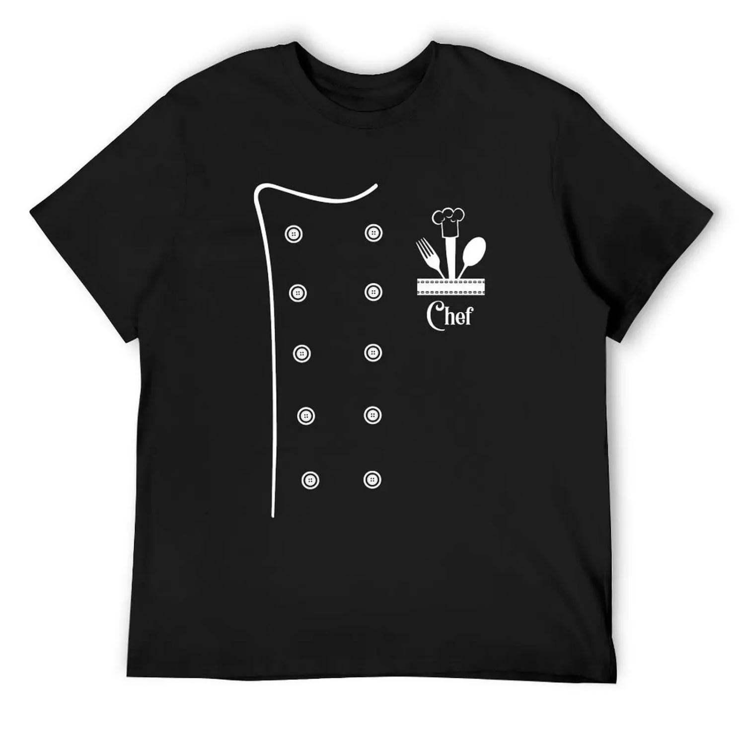 

Chef Cook Chef Jacket Chef Gift Cooking & Kitchens T-Shirt vintage anime shirt for a boy custom t-shirts fitted t shirts for men XXXXXL чорний