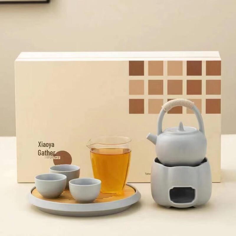 Zhuijia Ins-Style 7-Piece Tea Set with Teapot & Tray