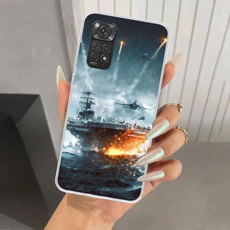 Military Aircraft Warship Fighter Phone Case for Xiaomi Redmi Note 15 14 14S 13 12S 12 Pro 11S 11 Plus 11T 11E 10S Soft Funda Pr