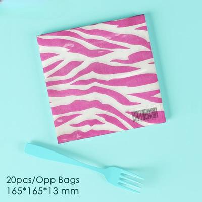 20pcs/Pac 33*33cm 2-Ply Disposable Party Napkin Leopard Print Pattern