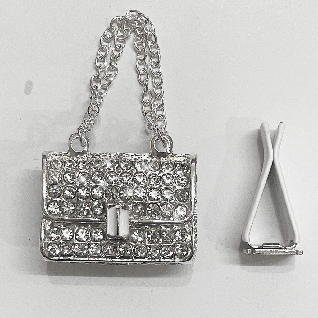 LHEVEN Crystal High Heel Shoe & Magic Bag Car Air Vent Clip Charm Bling sparkly bedazzled rhinestone Car Bling Accessories, Car Interior Decoration