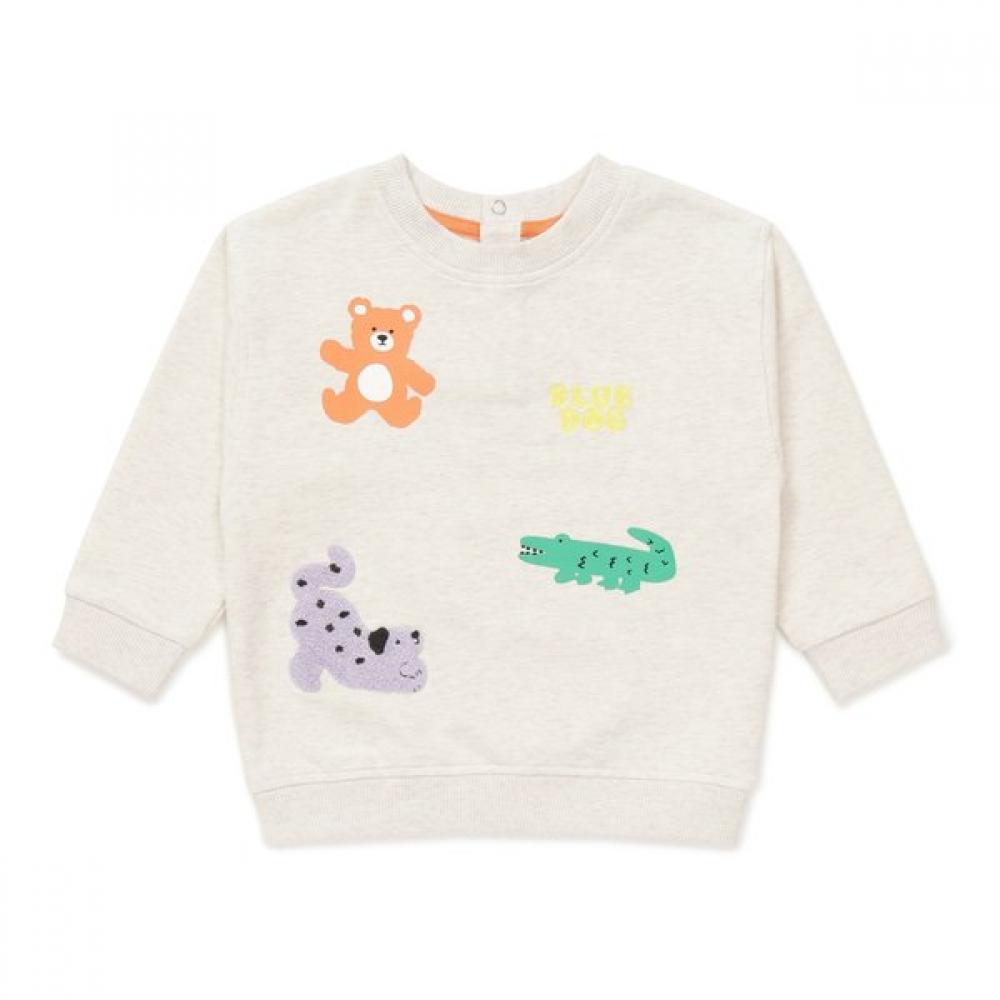 Bluedog Baby Happy Friends Sweatshirt 46114 334 04 oatmeal/24 months (90)