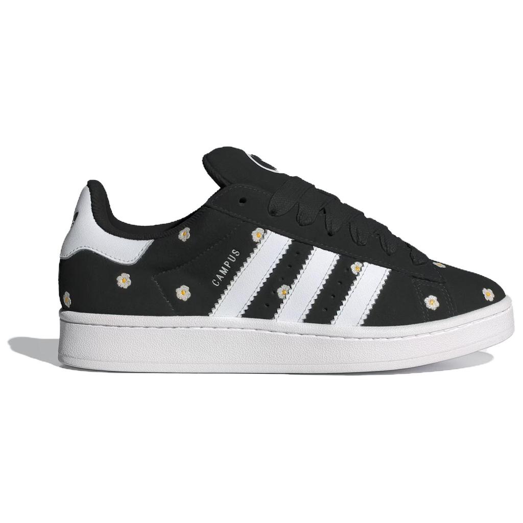 Adidas Campus 00s Black White Floral Embroidery Women Sneakers Core-Black Cloud-White IF9640