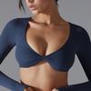 Yoga Clothing Trend Sports Gathering Long Sleeved Solid Color Slim Fit Elastic Fitness Clothing Running Training Sports Suit