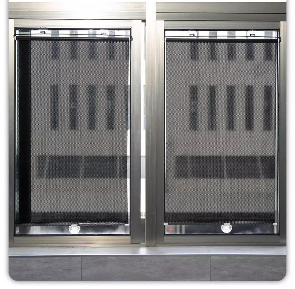 Einziehbare Verdunklungsrollos mit Saugnäpfen für Küche, Büro oder Wintergarten