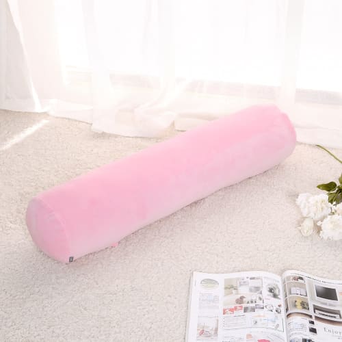 Baibu Home Body Pillow, Fluffy and Cute, Cylinder-Shaped, Ultra-Soft Boa Fabric, Pink, 80cm
