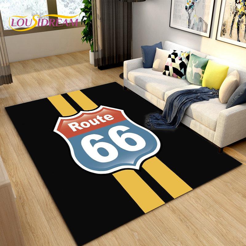 Tarihi Route 66, Ana Yol, mré estrada Alan Kilim, Ev Oturma Odası Yatak Odası Kanepe Paspas Dekor için Halı Halı, Kaymaz Zemin Mat