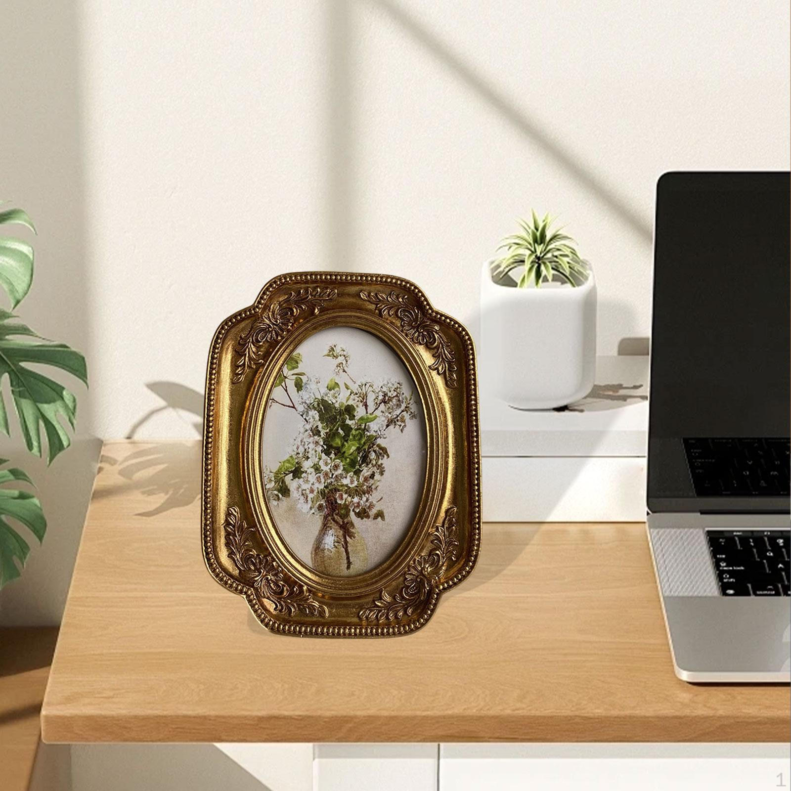 

Винтажная фоторамка, держатель для фото, декоративная, богато украшенная европейская фото, картина золотой