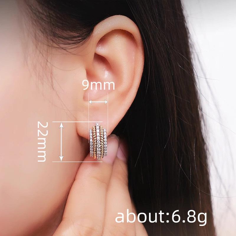 Fashion Copper Alloy Zircon Jewellery Drop Earrings For Women Wedding Party Gifts