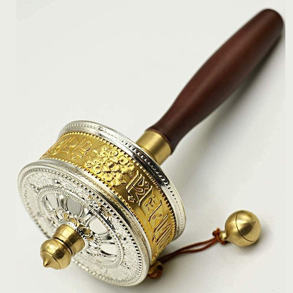 Podwójne łożysko Obracanie Instrument Modlitewny Kolorowa Ozdoba Religijna Tybetański Młynek Modlitewny Relaksujący