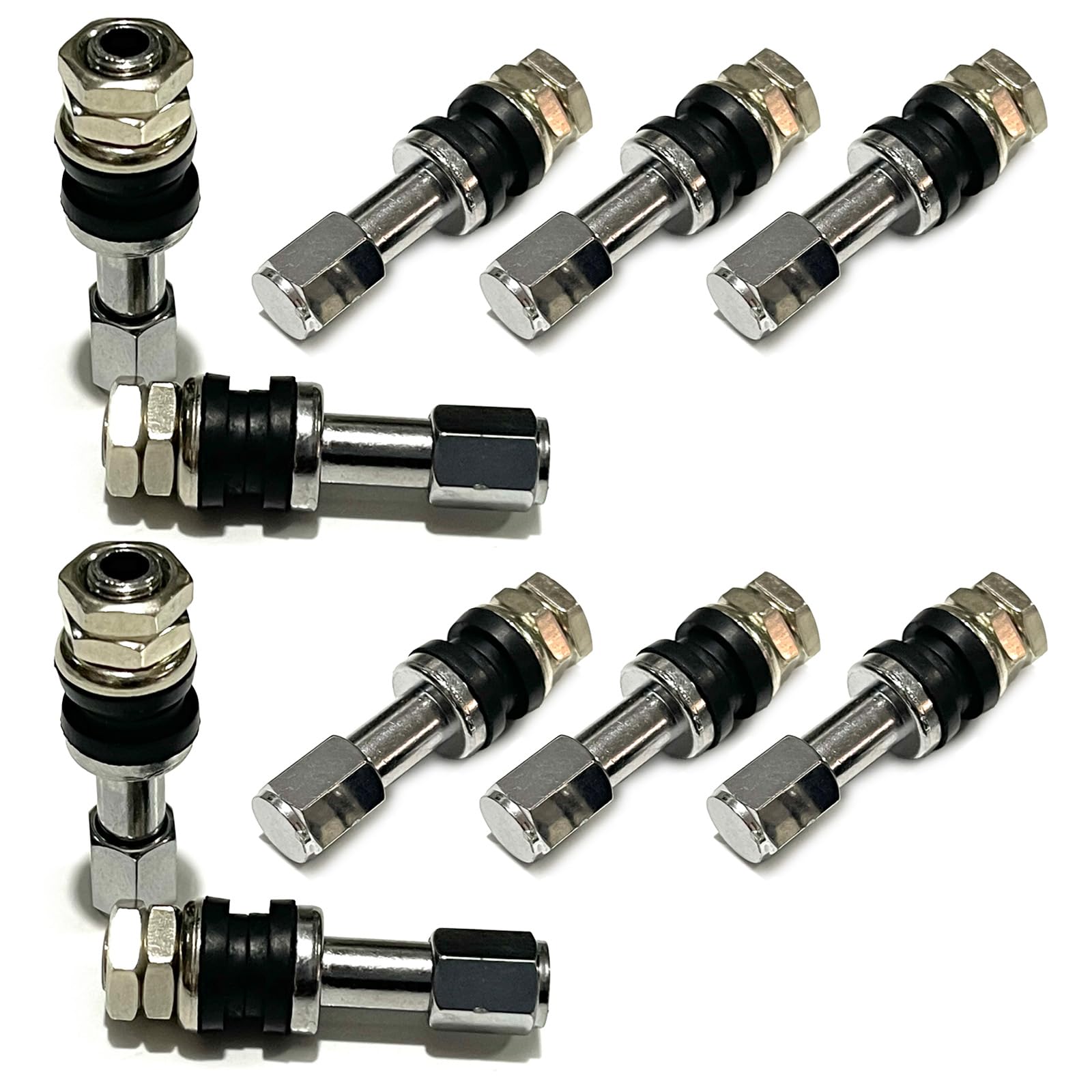 

S-NET SN-357-AB 10 Air Valve, Inside Clamp-in Tire, Dust Cap, Motorcycle, Motorcycle, Plastic, Aluminum, Approx. 1.8 inches (46 mm) серебряный