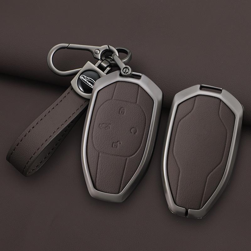 Stylish Leather Car Key Case Cover For Gac Trumpchi Gs4 Gm8 Ga4 Gs5 Gs3 Ga3 Ga6 Sgs7 Legend Gs8 Metal Remote Fob Key Accessories