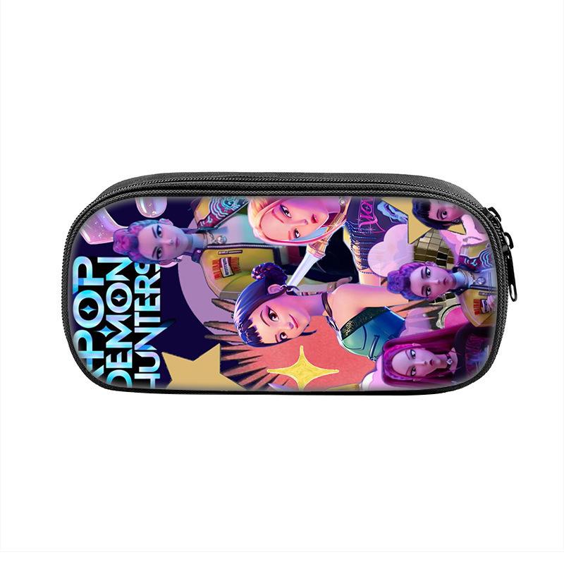 Huntrix Kpop printed peripheral pencil bag Hunter Witch Girls Group primary and secondary school students pencil case