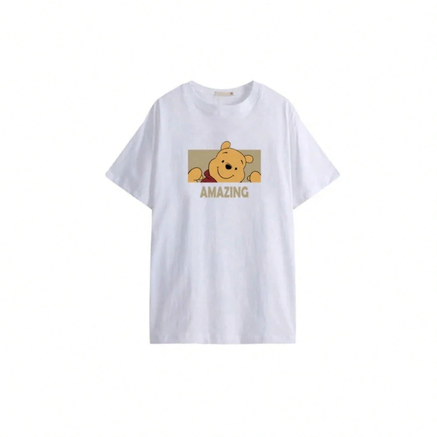 Kawaii unisex Print Cotton T-Shirt Cartoon Cute Graphic Summer Top Y2K Harajuku Wind Couple Short Sleeve S разноцветный