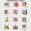 Children's Eco-Friendly DIY Graffiti Art Bag: Non-Woven, Handmade Coloring Handbag.