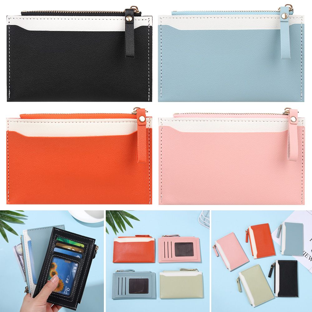 

Повседневная контрастная женская сумка для денег, мини-кошелек для монет, небольшой кошелек, держатель для кредитных карт