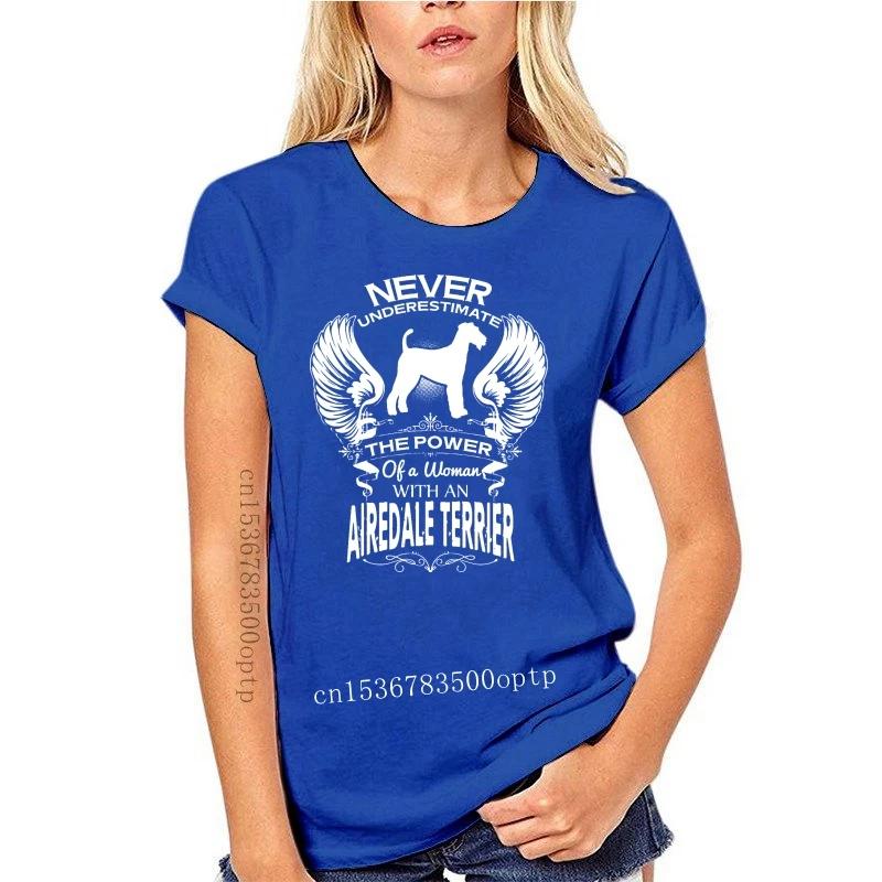 Nové pánské tričko s krátkým rukávem ŽENA SE PSEM Airedale Terrier cool Dámské tričko