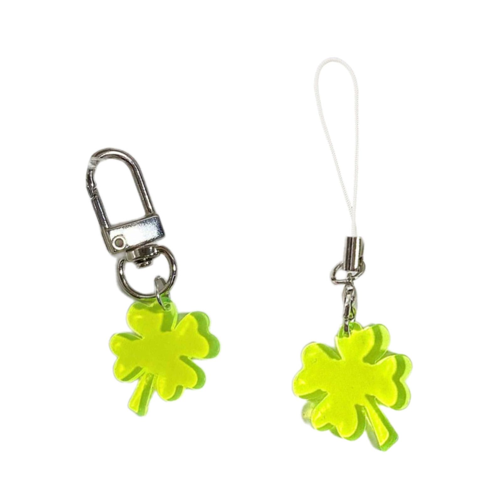 

2 шт. Четырехлистная телефонная цепочка, стильная сумка, кулон, многофункциональный телефонный аксессуар, модный телефонный шнурок для повседневного использования