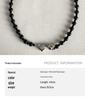 Black Beaded Heart Necklace: Summer Luxury Hip Hop Clavicle Chain