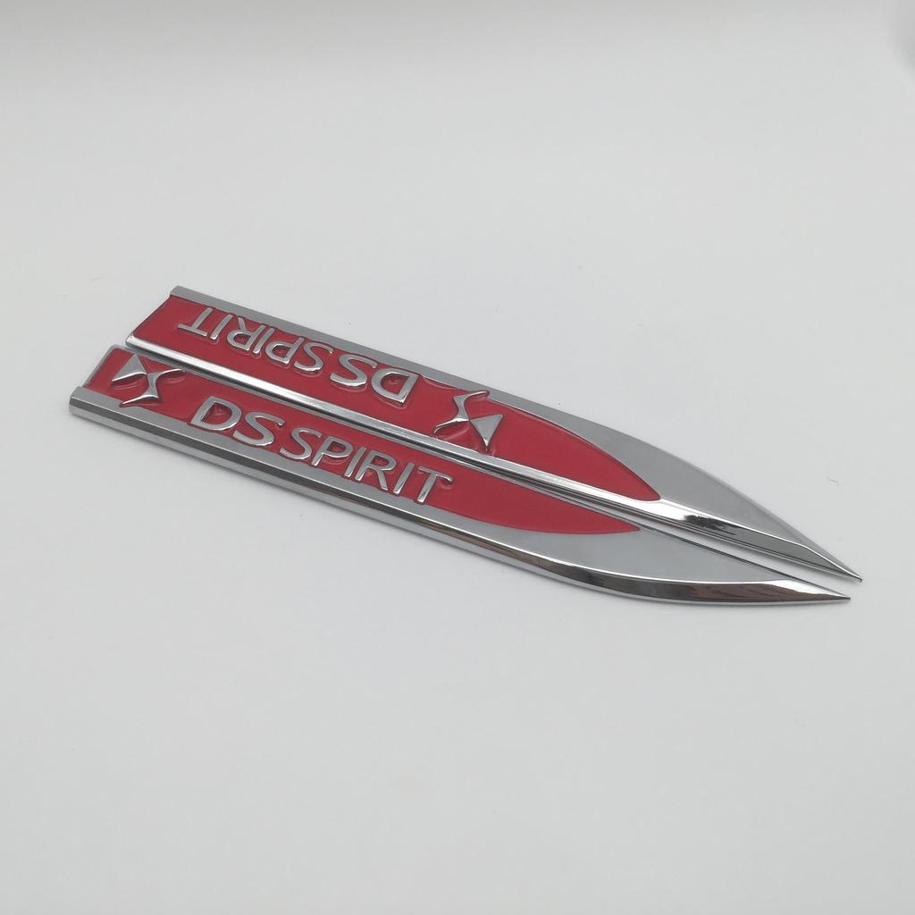 2pcs 3D Metal Car Fender Side Emblem Badge Rear Bumper Trunk Fender Sticker Decal Styling Auto Accessories