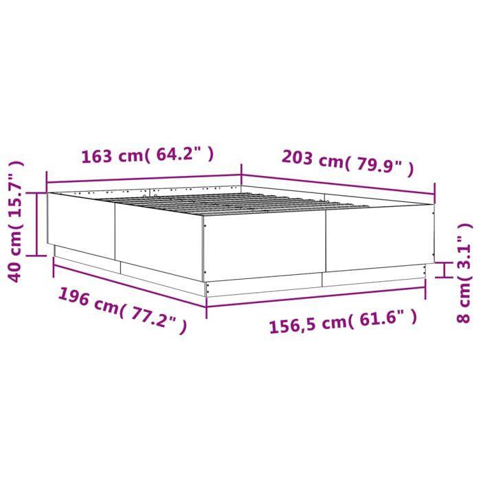 VidaXL Lit avec Matelas, Lit Rembourré avec Coussin de Tête de Lit, Lit Double, Lit Adulte, Meuble de Chambre à Coucher 3208872