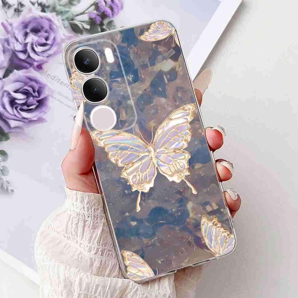 For Vivo Y19s V2419 Case Luxury Painted Cover Soft Silicone Casing For Vivo Y 19s Y19s Y 29 Y29 5G Back Cover Bumper