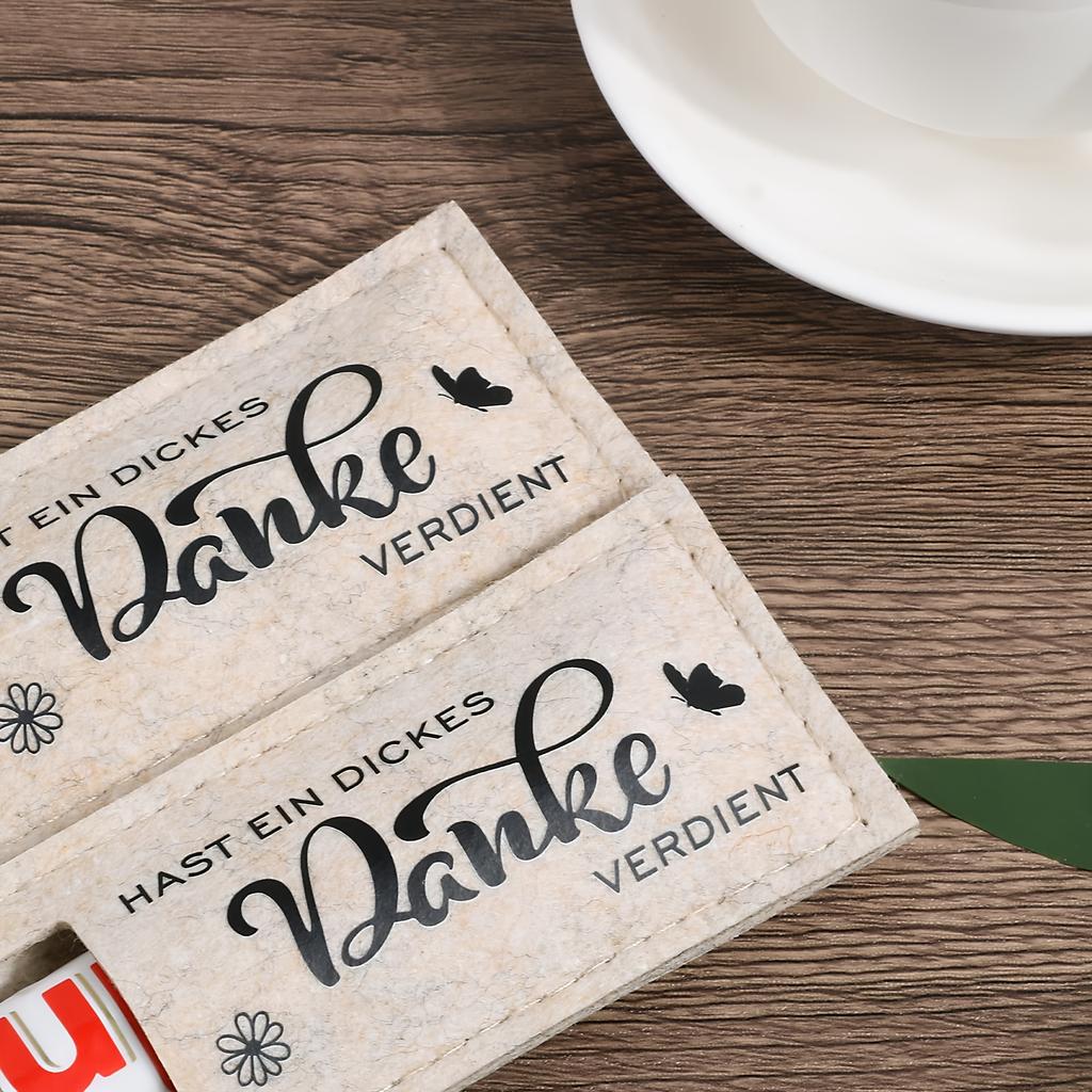 Felt Gift Bags German"You Deserve a Big Thank You"Chocolate Gift Set, Felt Material Gift Box,Suitable for Team/Retirement Gifts